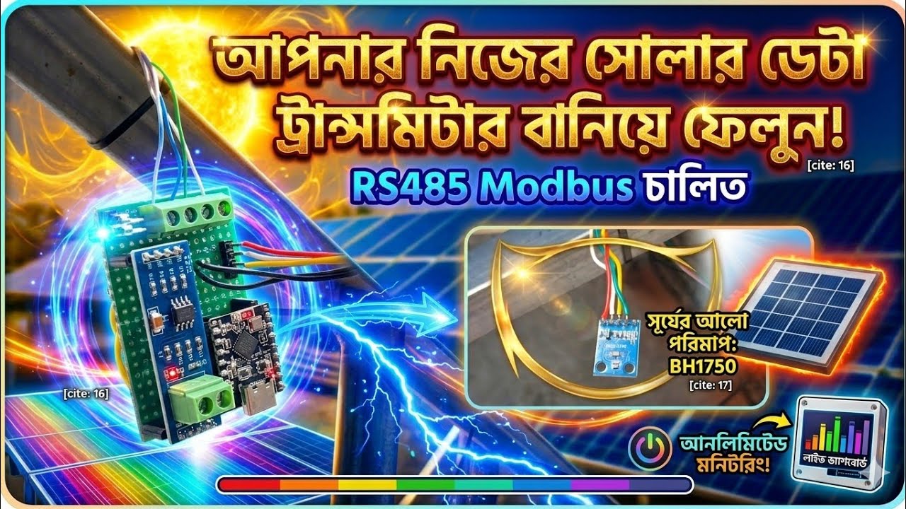 🌞 Smart Solar Panel Tracking using ESP32 & RS485 Modbus | Project Demo ...