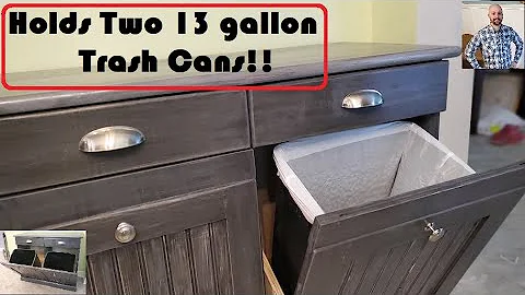 DIY tilt-out garbage/recycle cabinet with  drawers Part 1