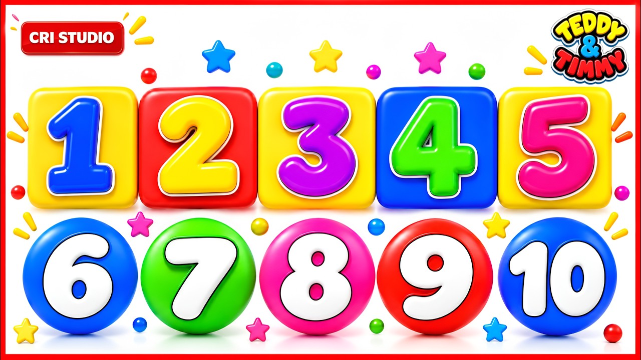 Learn 123 Numbers for Kids | Counting from 1 To 10 | 1234 Number Names | 12345 Numbers Song