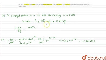 In a chambe of a uniform magnetic field of 8*0G[1G=10^-4T] is maintained. An electron with a spe...
