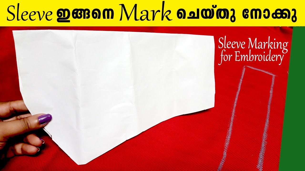 How to Mark Sleeves for  Hand Embroidery|| Tips and Tricks|| Jaicy's Creative Designs