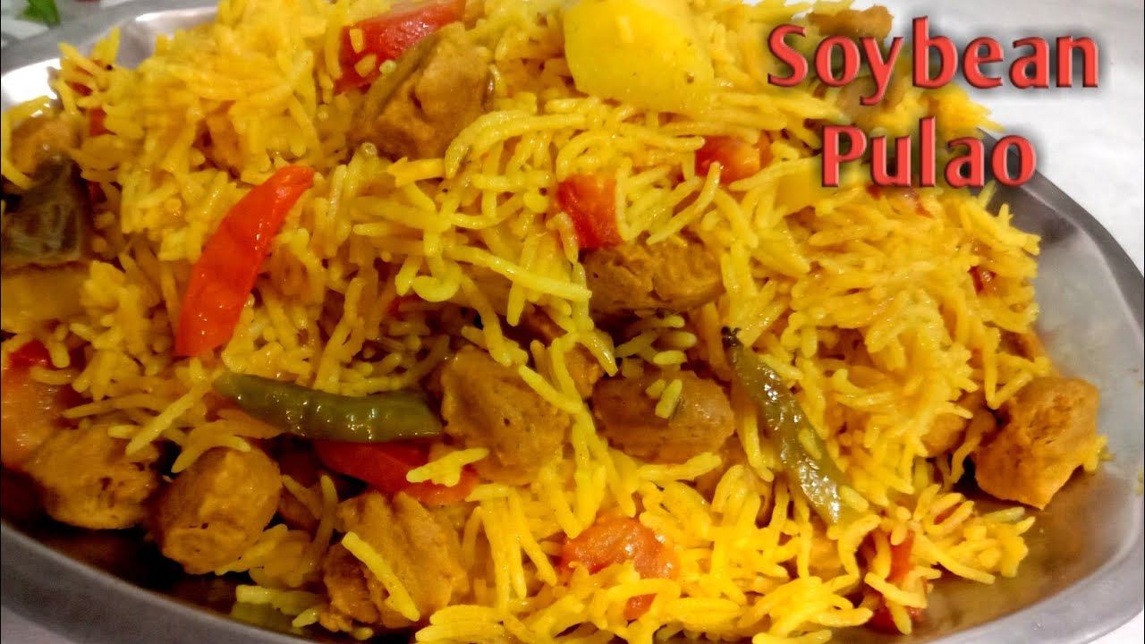 झटपट से बनाएं मसालेदार चटपटे सोयाबीन पुलाव।😋💓Soybean Biryani Veg