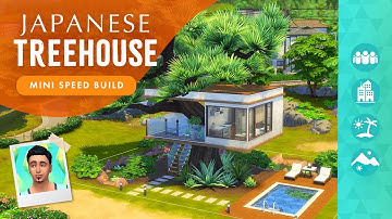 Modern Japanese TREEHOUSE: Sims 4 Speed Build (No CC or Mods)