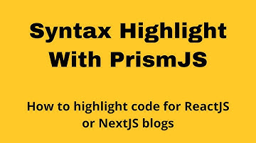 Code Highlight with PrismJS