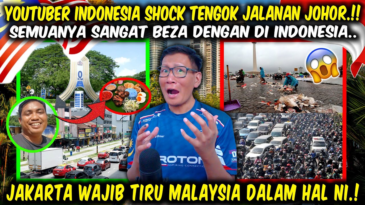 YOUTUBER INDONESIA SHOCK❗JALANAN JOHOR BAHRU KENAPA BOLEH JADI MACAM NI.?! INDONESIA TAK MALU KE⁉