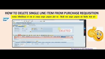 How to delete single line item from PR