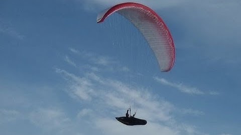 Paragliding in a Windy Snowy day, British winter at dyke hill - Gradient Aspen 2 19