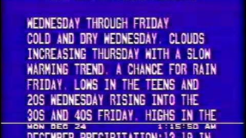 Weather Channel Local Forecast 1990