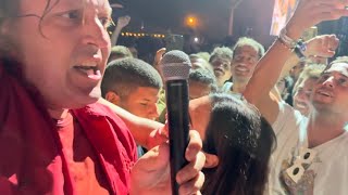 Win walking through the crowd during Afterlife - Cala Mijas Fest