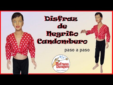 DIY. Disfraz de Negrito CANDOMBERO. Como hacer disfraz de Vendedor de época colonial para niño.