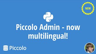 Piccolo Admin - now multilingual!