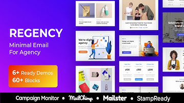Regency - Agency Multiprupose Responsive Email Template + Stampready Builder + Mailster & Mailchimp