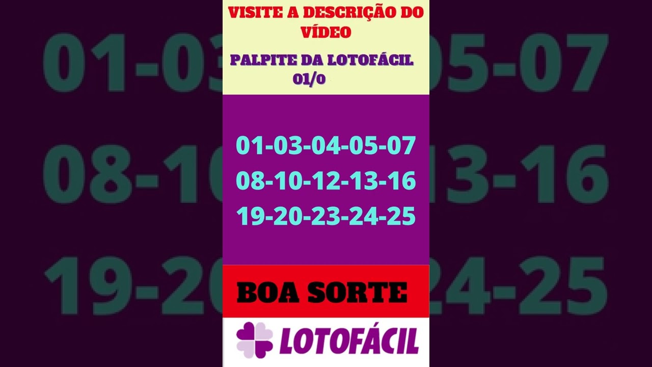 🤑🤑👉  PALPITE DA LOTOFÁCIL 01 04 22 👌👌👌