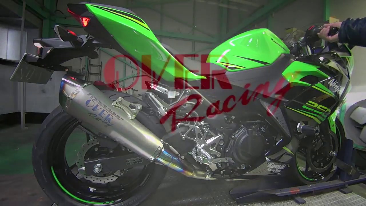 Ninja250(2018) OVER Racing SLIP-ON - YouTube