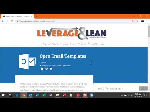 Open Email Templates   Macro Instructions