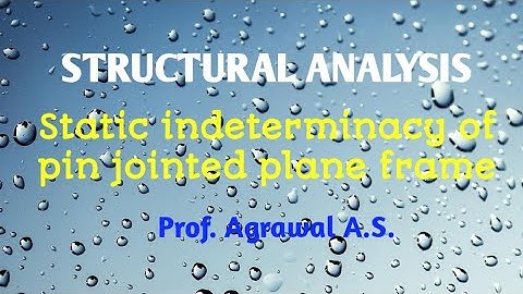 Lect72-Static Indeterminacy of Pin Jointed Plane Frame I ASA