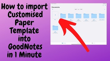 How To Import Customised Paper Templates into GoodNotes in 1 Minute | Tutorial