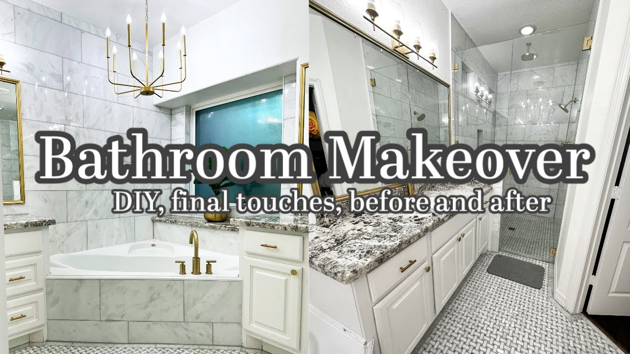 MASTER BATHROOM REMODEL / BATHROOM MAKEOVER 2023 / HARDWARE, LIGHTING