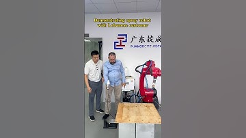 Spraying robot #automation #machine #industrialrobots #spray #robot