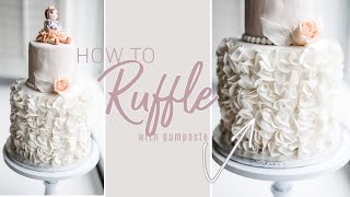 How to make beautiful RUFFLES on a cake ! -EASY!