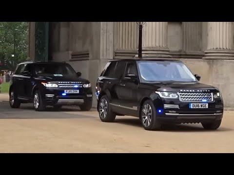 **NEW BENTLEY!** King Charles III escorted by SEG / engagement / A bank in Canary Wharf