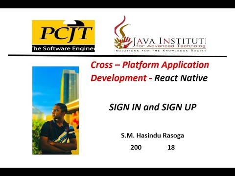 Sign In and Sign Up - React Native Chat App