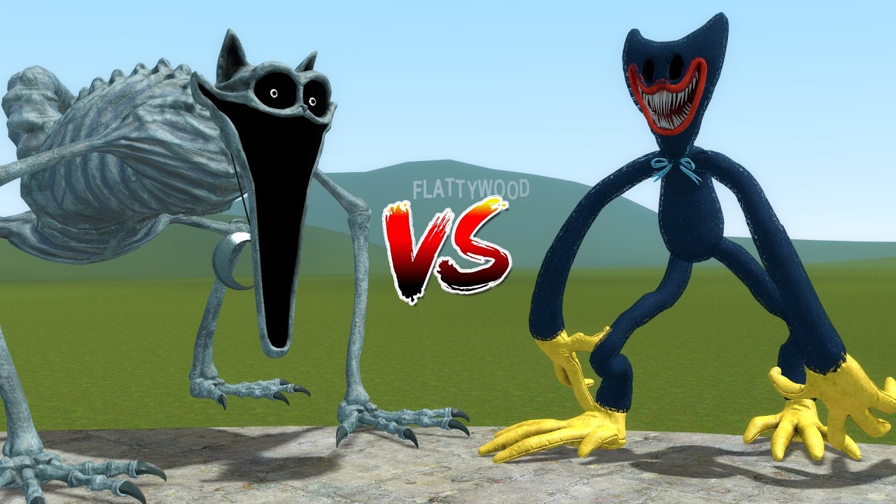 NEW NIGHTMARE CATNAP VS NEW NIGHTMARE HUGGY WUGGY in Garry's Mod!