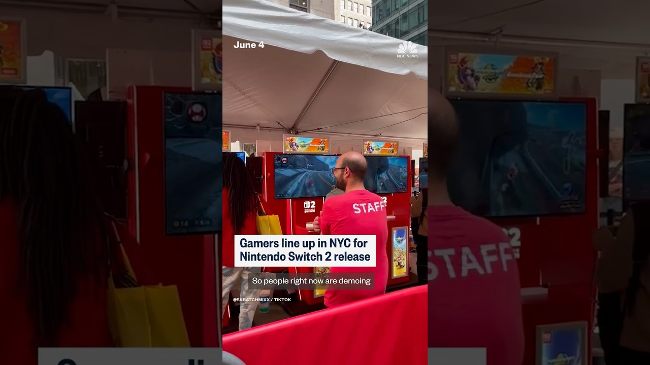 Gamers line up in NYC for Nintendo Switch 2 release