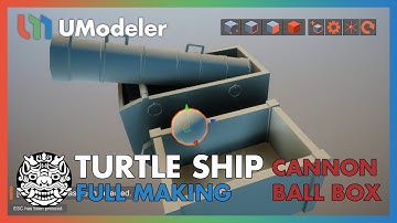 3D Modeling in Unity - Full Making Video of modeling and unwrapping cannonball box in the TurtleShip