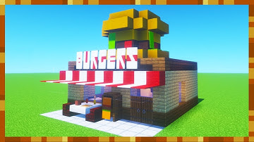 Minecraft Tutorial: How To Make A Burger Shop "2021 City Build"