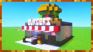 Minecraft Tutorial: How To Make A Burger Shop "2021 City Build" screenshot 5