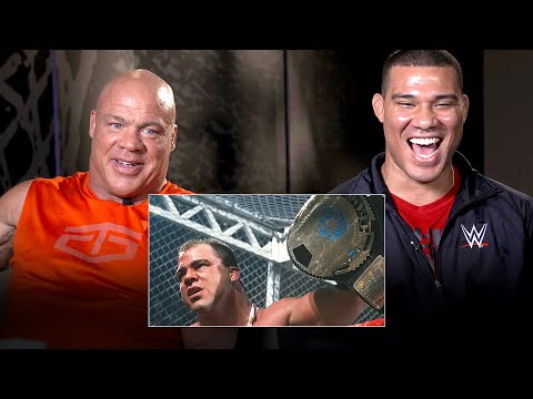 Kurt Angle and his son Jason Jordan watch Hell in a Cell: WWE Playback