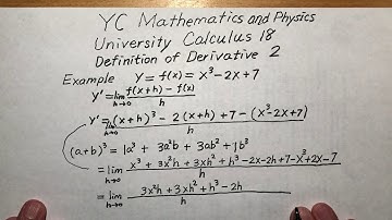 University calculus 18 Definition of derivative part 2