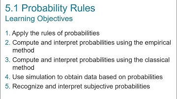 5.1 Probability Rules