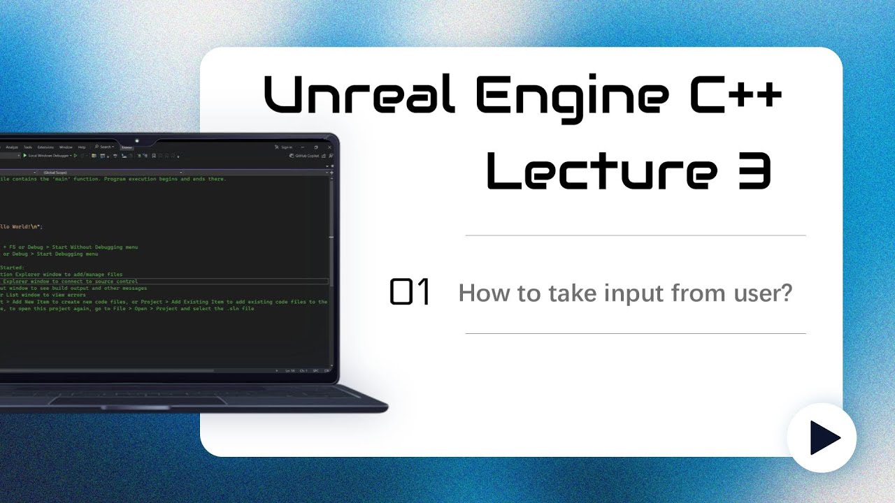 Unreal Engine C++ Tutorial Lecture 3 – Taking User Input - YouTube