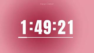 Cherry Red Aura - 2 Hour Deep Focus Timer (No Music) - Bold Productivity