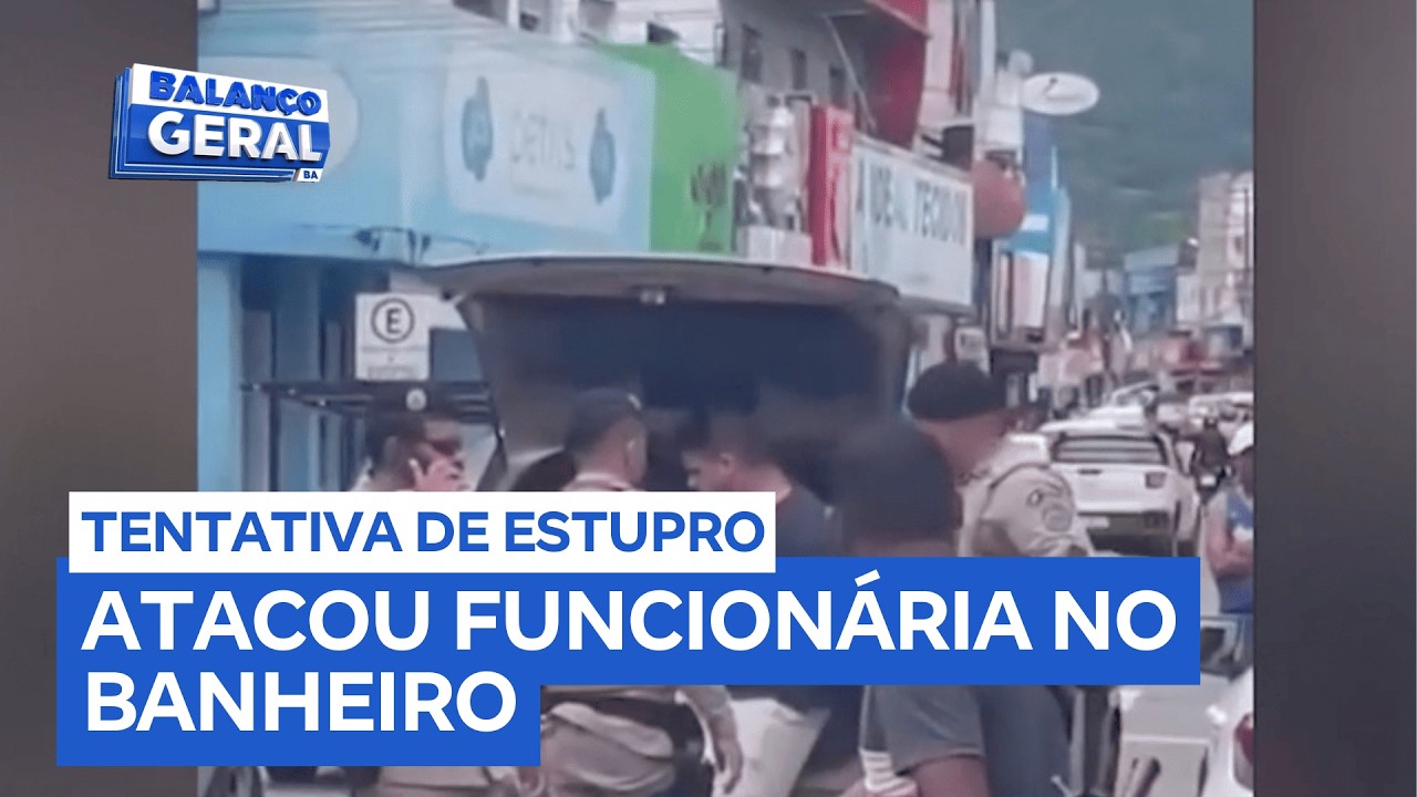 Homem tenta estuprar funcionária no banheiro do trabalho dela
