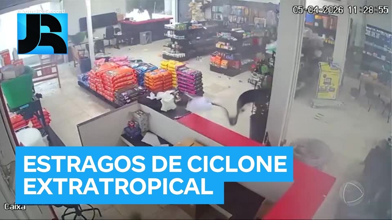 Passagem de ciclone extratropical deixa cidades de Mato Grosso do Sul em alerta para tempestades