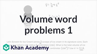 Volume Word Problems  Basic Example | Math | New SAT | Khan Academy