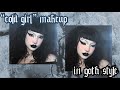 &quot;cold girl&quot; makeup, in goth style