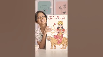 Adi Makes Her 1st Goddess Durga with Paper 😍 | Art & Craft | Adi Connection #shorts