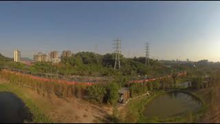 广州大观湿地公园全景航拍