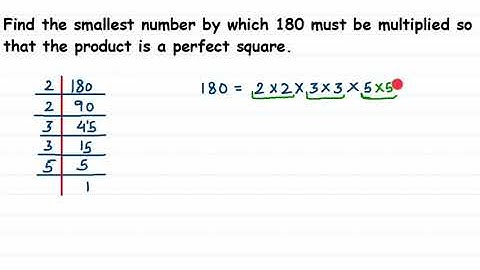 Find the smallest number by which 180 must be multiplied so that the product is a perfect square.