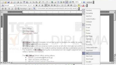 Hide toolbar Web and display toolbar Forms.