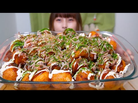 【大食い】[咀嚼音] 揚げたこ焼き100個 [ASMR]