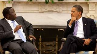 President Obama and Prime Minister Tsvangirai of Zimbabwe