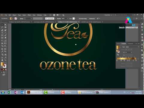 Học Thiết kế đồ họa vơi Gradient tool trong Illustrator, logo đẹp