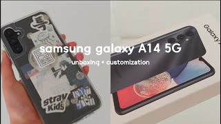 samsung galaxy a14 unboxing + customization | aesthetic android theme