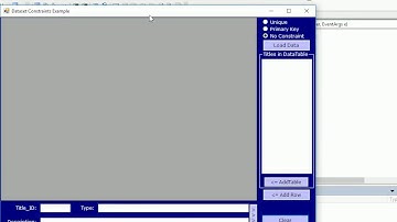 02 AddRow DataTable With Unique PrimaryKey