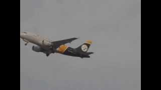 US Airways A319 Takeoff from Philly International: W/ Pittsburgh Steelers Livery